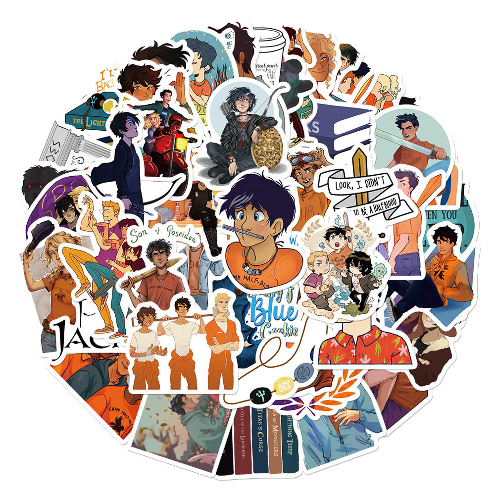 50 PCS Waterproof Percy Jackson Stickers for DIY Decor