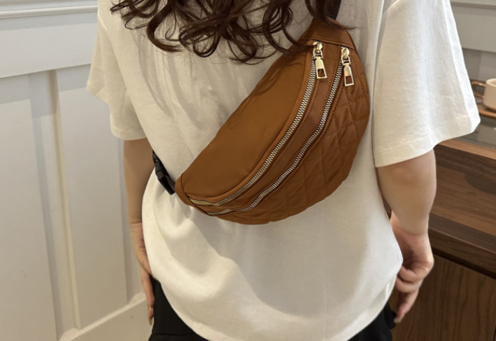 PU Leather Two-Tier Waist Bag and Shoulder Bag