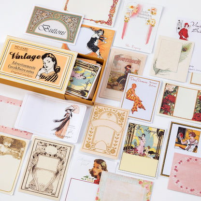 Vintage Practicalism Drawer Sticker Set - 60 Pieces