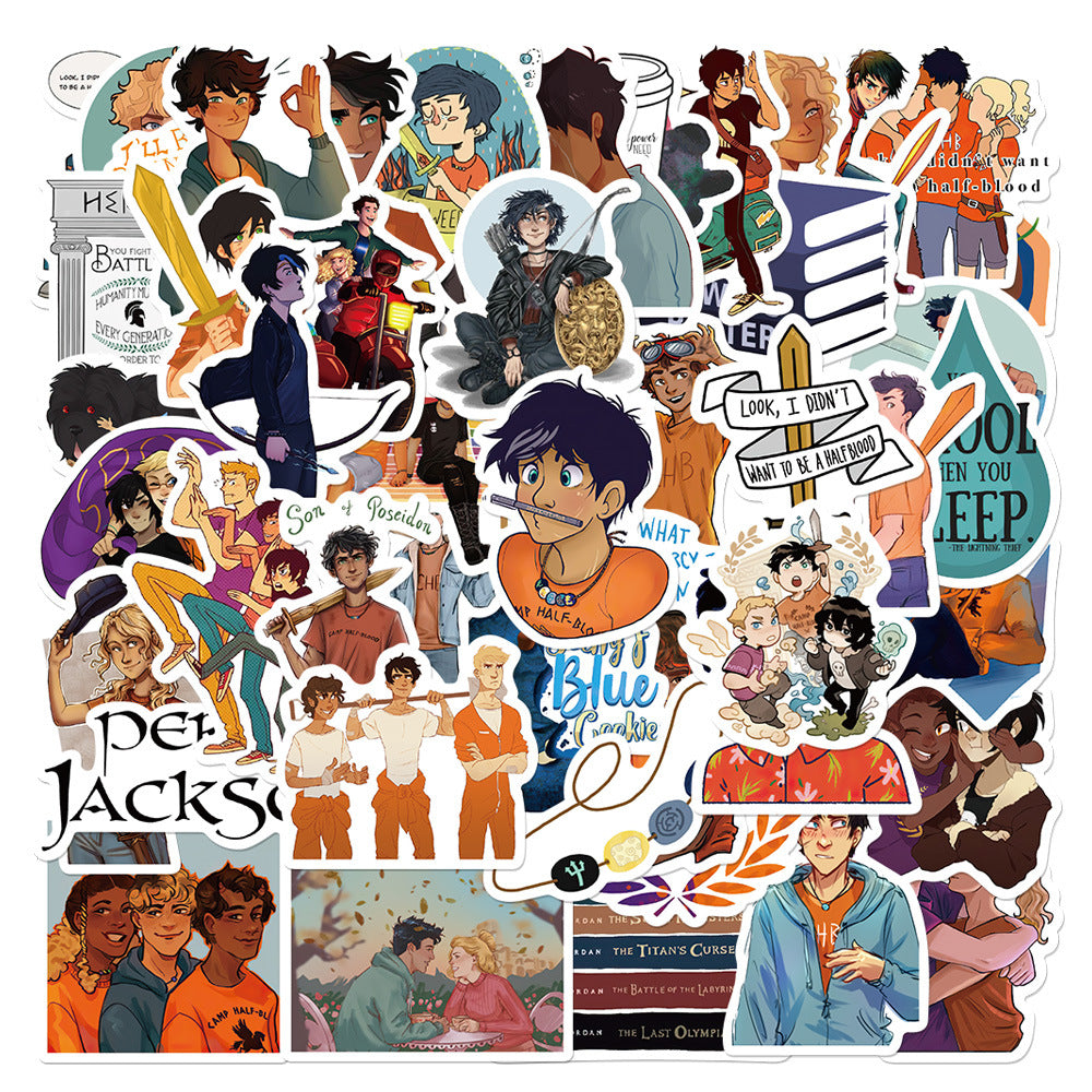 50 PCS Waterproof Percy Jackson Stickers for DIY Decor