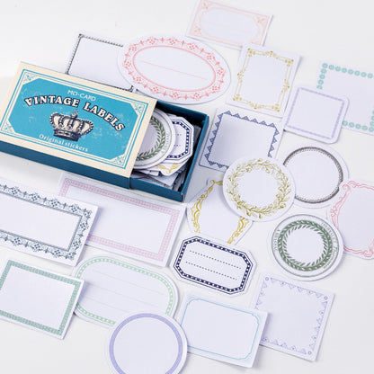 Vintage Practicalism Drawer Sticker Set - 60 Pieces
