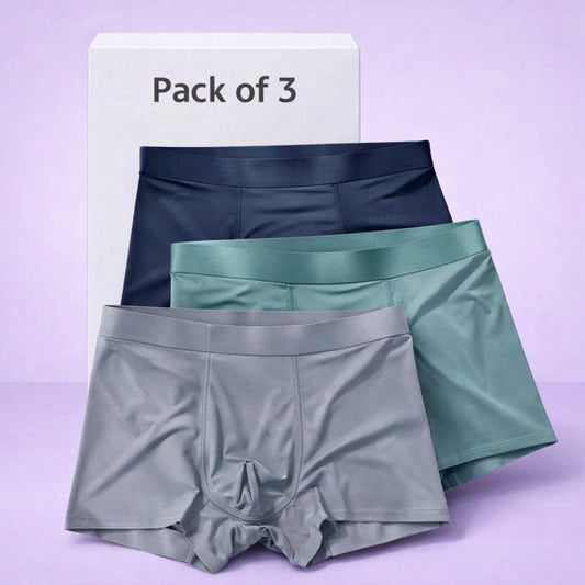 Men's Ice Silk Briefs Boxers  (Pack of 3)(random colour) - CL-MA-1274